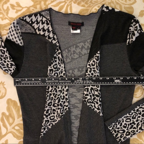 Simon Chang Draped Open Front Cardigan - Picture 6 of 8